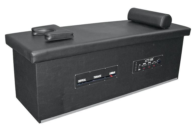 PHS Chiropractic Att-300 Roller Massage Table with padded top and electronic controls.