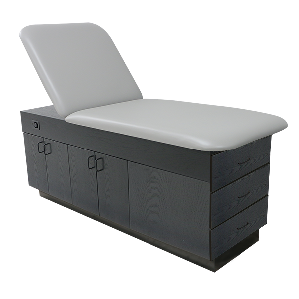PHS Medical CAB-180 gray treatment cabinet with drawers, ideal for athletic or medical spaces.