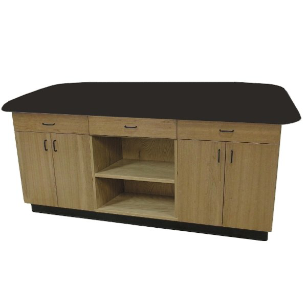 PHS Medical CAB-140 Cabinet: built to order with drawers, shelves, doors, black top.