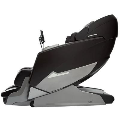 Osaki OS-4D Pro Ekon Plus massage chair in black and gray with SL Track, side view.