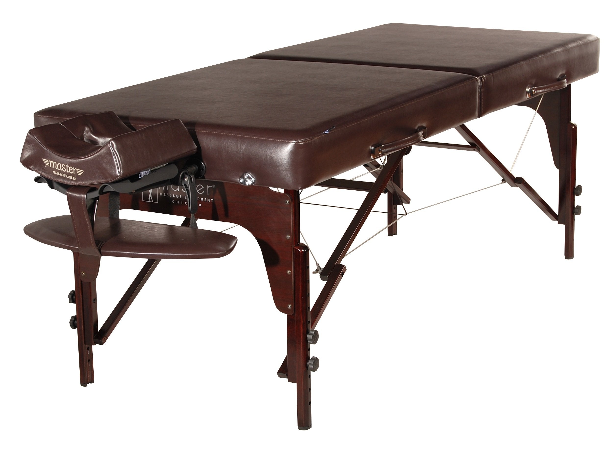 Master Massage CARLYLE LX portable table with adjustable legs and a comfy face cradle.