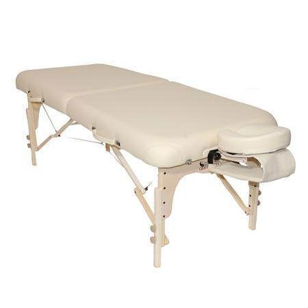 Custom Craftworks HERITAGE Table: beige, Reiki ends, Shiatsu cables, face cradle included.