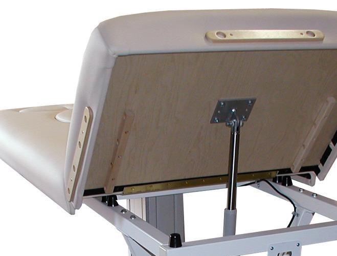 Custom Craftworks ELEGANCE DELUXE Electric Lift Table with salon head support and hydraulic lift.