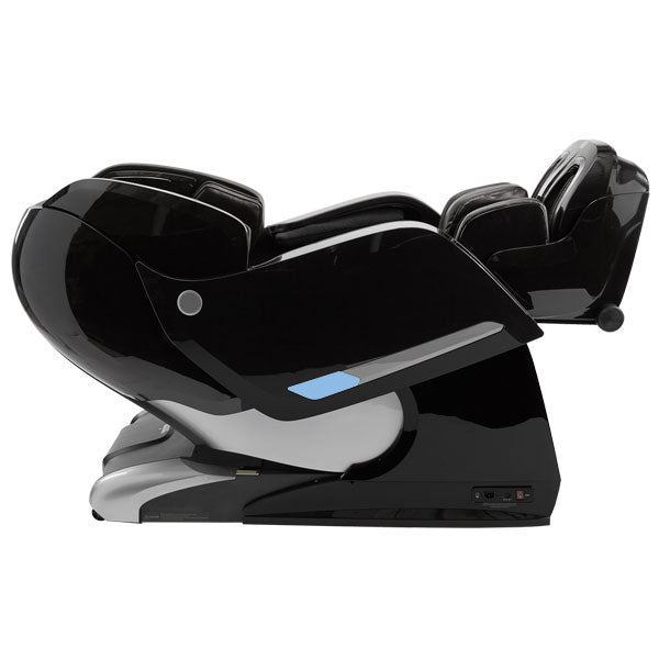 Kyota YOSEI M868 4D Electric Massage Chair, black, modern zero gravity recliner, side view.