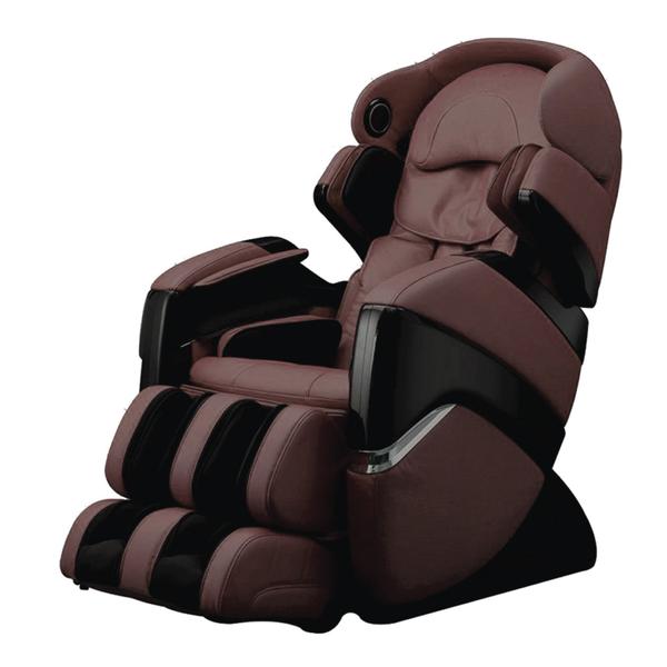 Osaki OS-3D Pro CYBER brown and black massage chair with padded arm, leg, and head supports.
