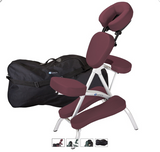 Burgundy EarthLite VORTEX Portable Massage Chair Package