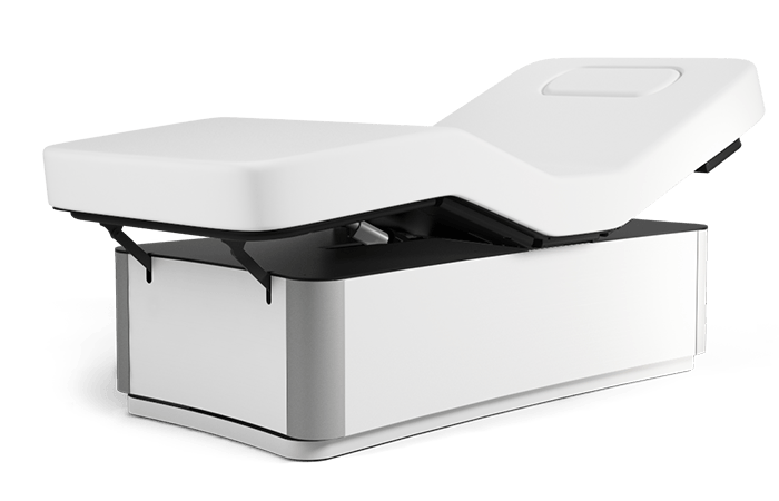 Oakworks Spa TALISE Master's Collection Table: adjustable, white padded, breast comfort.