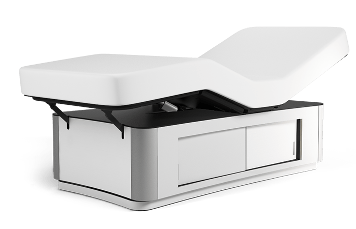 Oakworks Spa TALISE Master's Collection Table: adjustable, multifunctional, with storage.