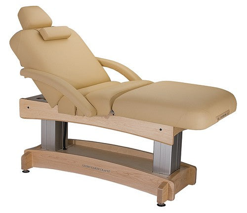 Living Earth Crafts ASPEN Salon Top Spa Table with salon top and electric lift.