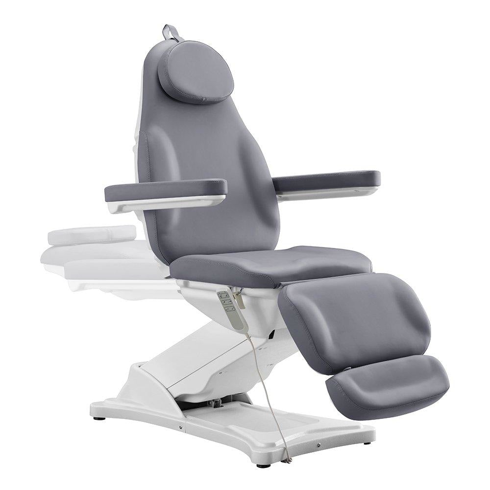 Bellucci Electrical Facial Bed by DIR, gray, adjustable with armrests & footrest.