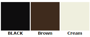 Titan OS-Pro SUMMIT color swatches—Black, Brown, Cream—shown left to right.