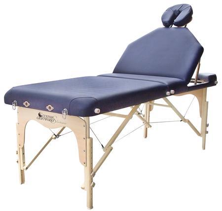 Custom Craftworks DESTINY Lift Back Table: padded, adjustable, sturdy wooden legs.