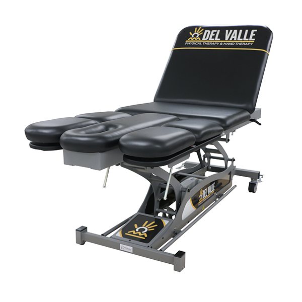 PHS Medical LAST Table—black adjustable leg & shoulder therapy table with elevating base.
