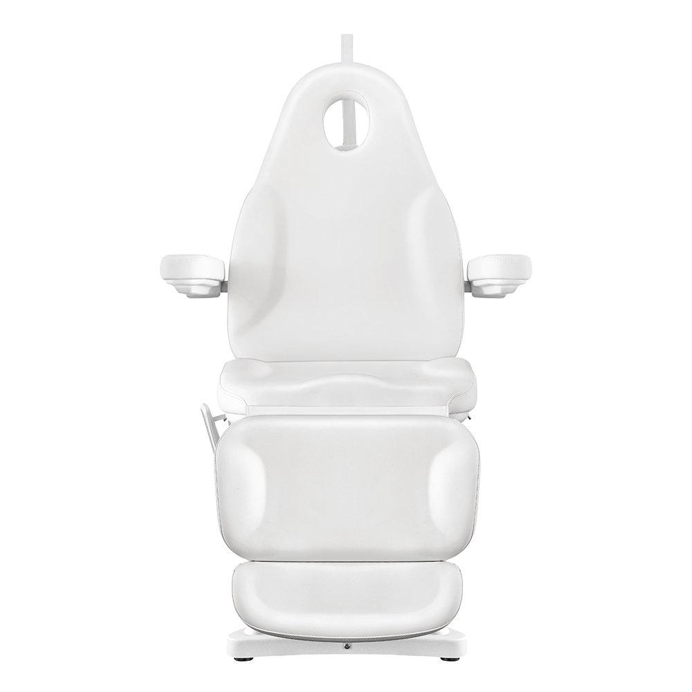 Bellucci Electrical Facial Bed by DIR: white, adjustable chair with armrests and headrest.