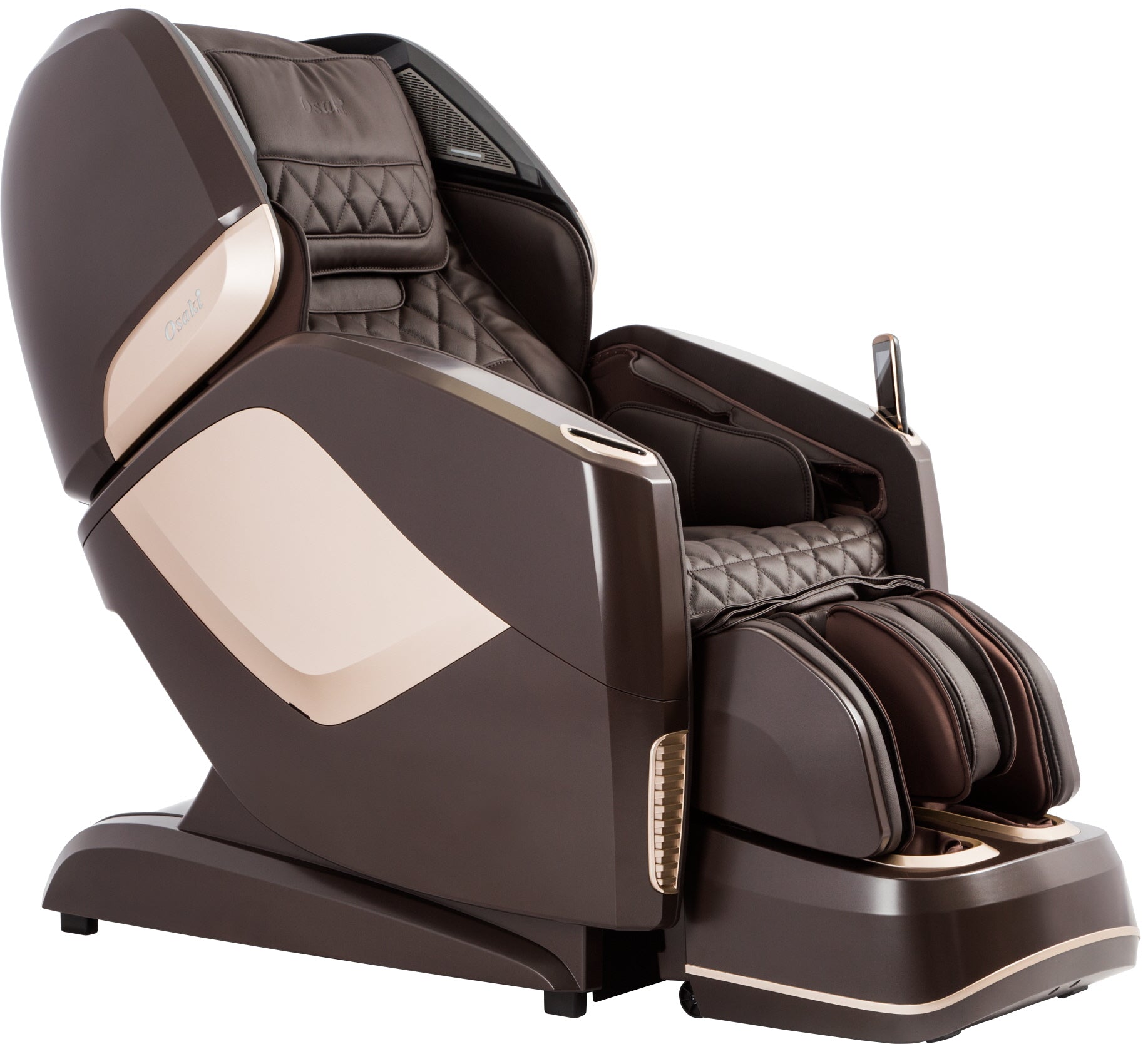 Osaki OS-PRO Maestro Massage Chair: modern 4D design with quilted padding and metallic accents.