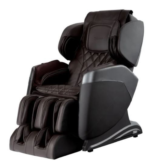 Titan OPTIMUS 3D Electric Massage Chair in black leather with padded supports by Titan.