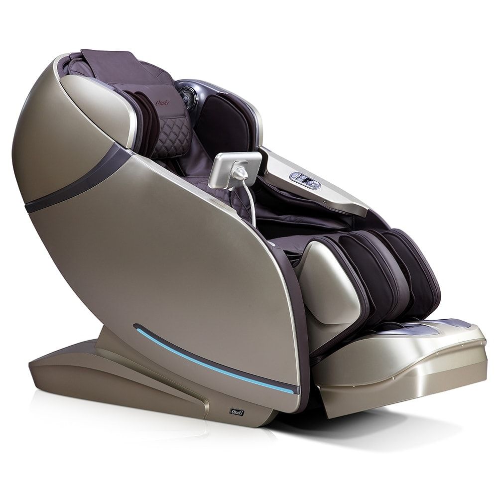 Osaki OS-PRO FIRST CLASS Electric Massage Chair with padded seats and built-in control panel, side view.