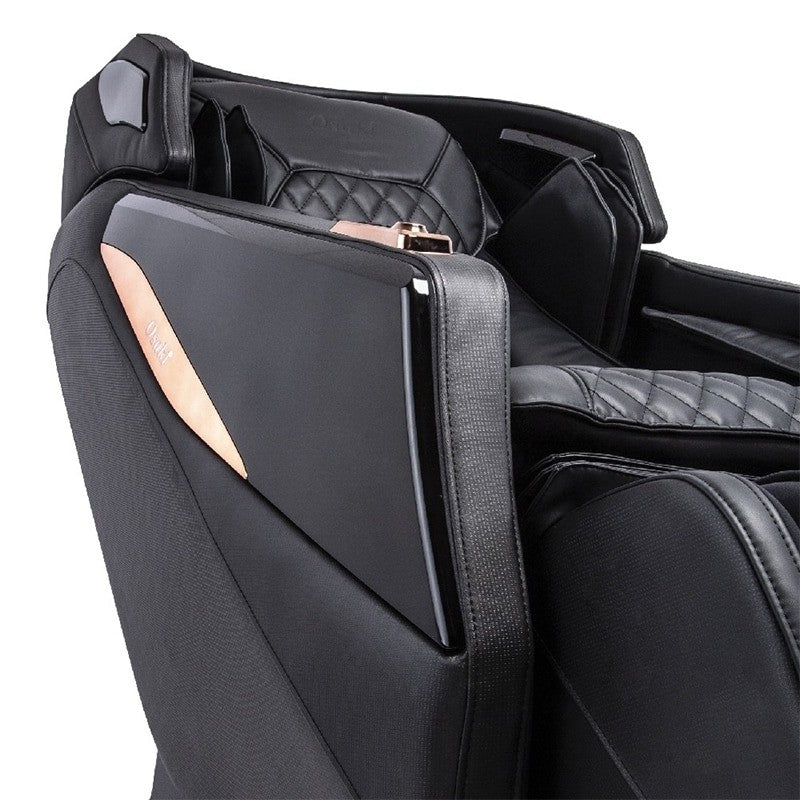 Close-up of the Osaki OS-PRO YAMATO Electric Massage Chair with quilted and metallic details.