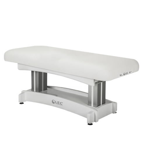 Living Earth Crafts ASPEN electric spa table with padded flat top and sturdy metal legs.