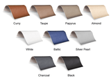Nine leather-like samples, ideal for Pro-Plush Cushioning on the EarthLite INFINITY Table.