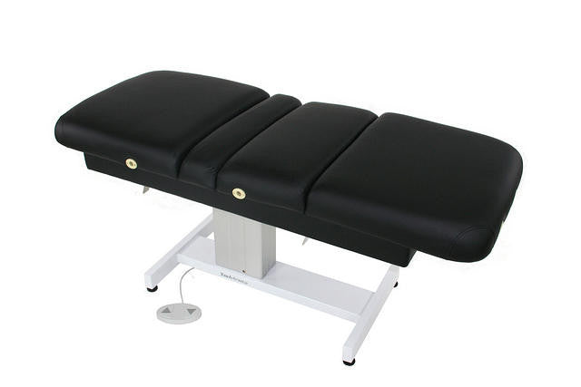 TouchAmerica VENETIAN MULTIPRO spa table, black, padded, 3-section, height adjustable.
