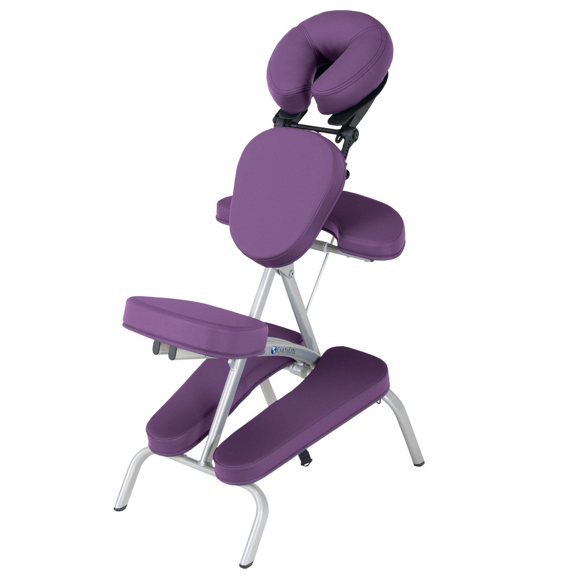 EarthLite VORTEX portable massage chair with padded face cradle and adjustable supports.