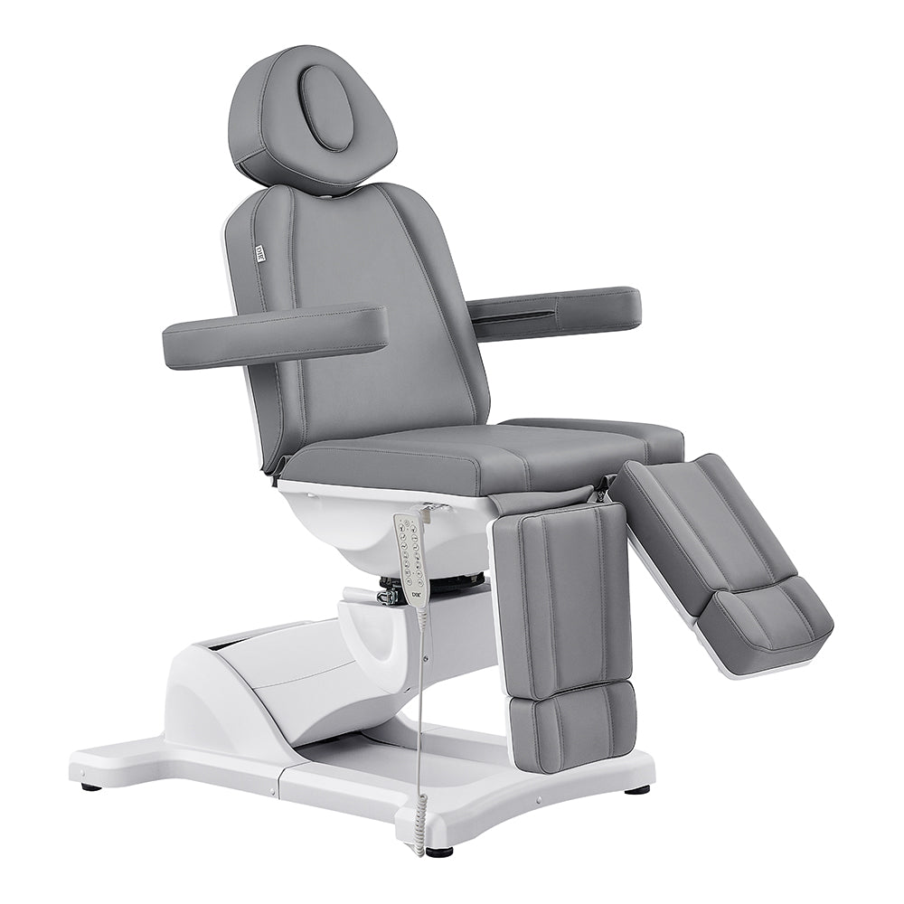 DIR Libra II gray electric procedure chair with armrests, leg rests, and remote control.