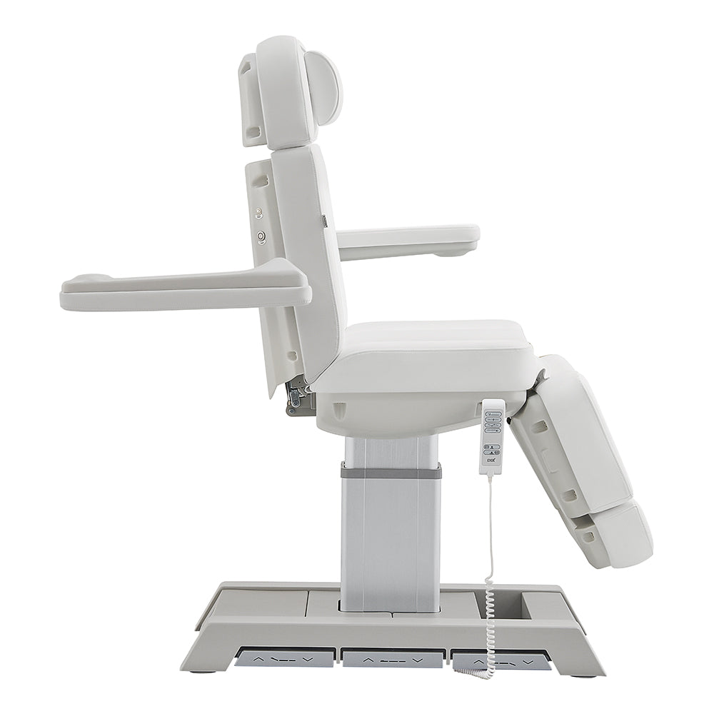 Side view of DIR Sydney Medical Chair – 4 Motors with armrests, foot & hand remote controls.