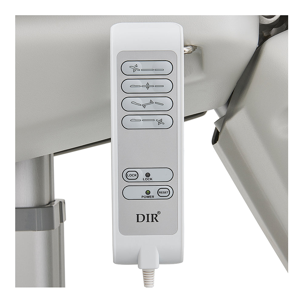 DIR Sydney Medical Chair with labeled remote controls and gray adjustable 4-motor design.
