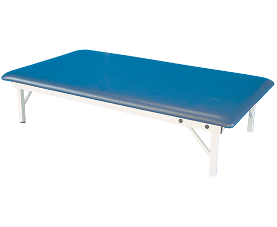 Armedica AM-664 6' blue mat table, white legs, heavy-duty vinyl, high-density foam.