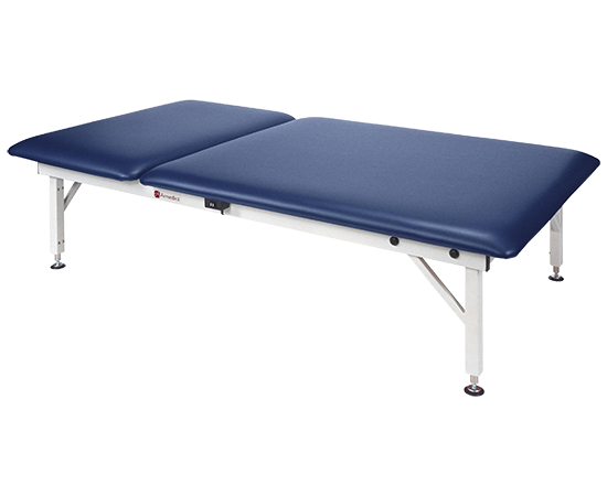 Armedica AM-641 4' electric hi-lo mat table with adjustable backrest and steel frame.