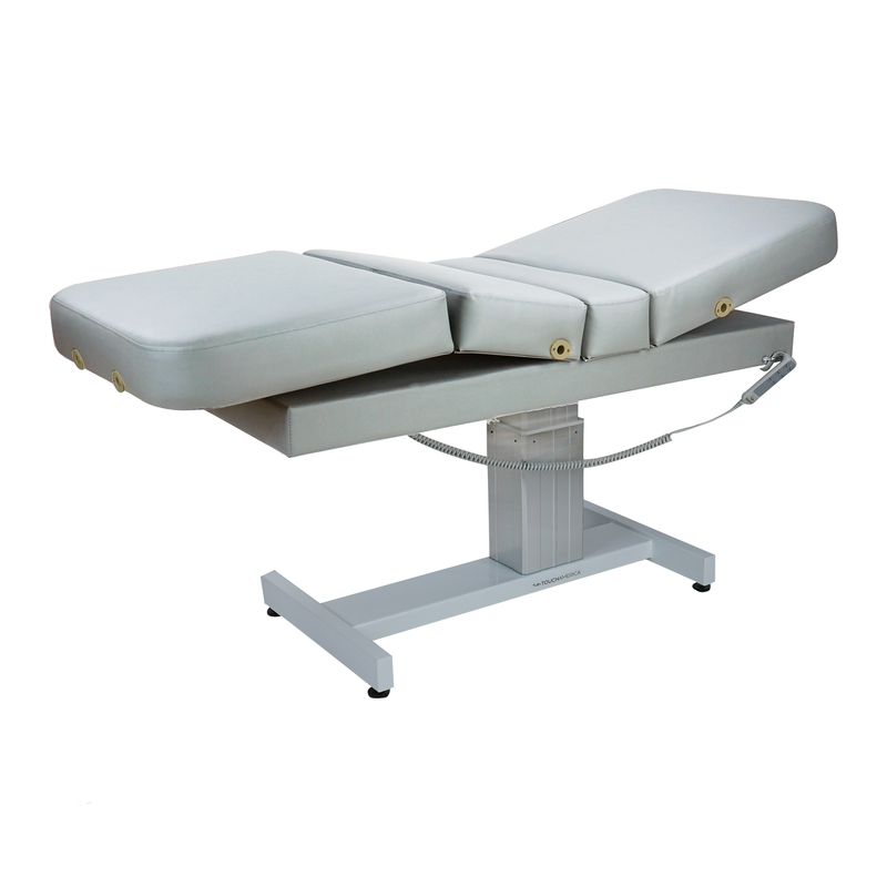 TouchAmerica VENETIAN POWERTILT electric table with padded sections and remote control.