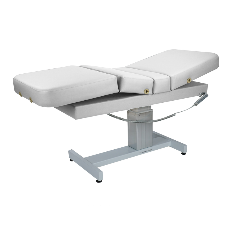 TouchAmerica VENETIAN POWERTILT: Adjustable electric massage table with cushioned sections.