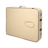 Master Massage Breeze Lightweight aluminum portable massage table, upright with handle.