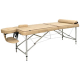 Master Massage Breeze lightweight aluminum portable table with face cradle and cushioned headrest.