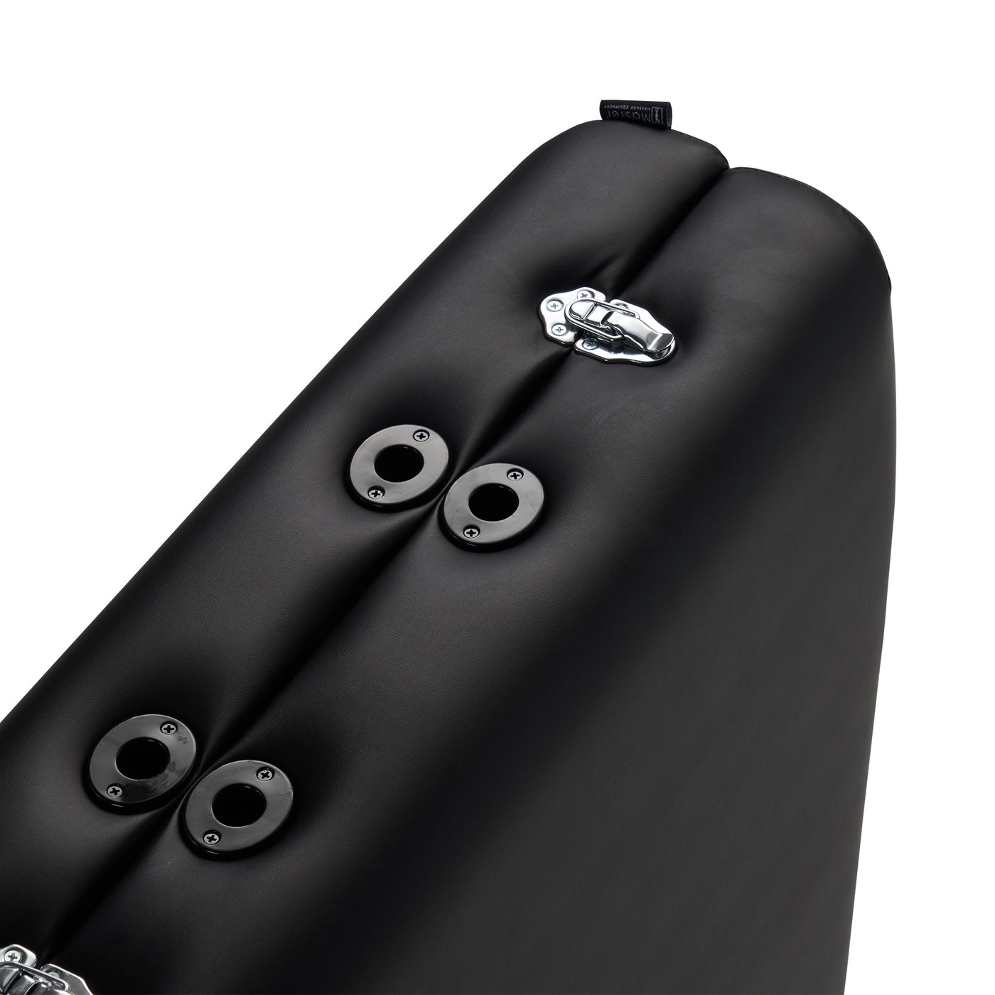 Close-up of the Master Massage ROMA portable table with THERMA-TOP and metal latch.