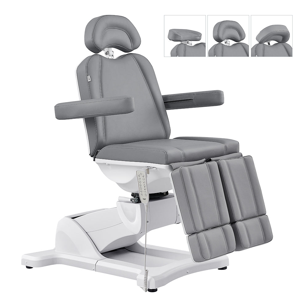 Libra II Full Medical Electric Procedure Chair in Gray by DIR with footrest and remote control.