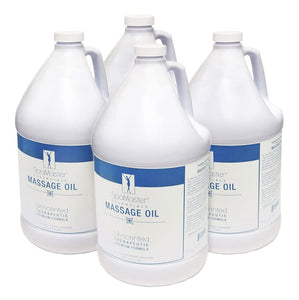 Master Massage Organic, Unscented, Vitamin-Rich and Water-Soluble Massage Oil - 4 Gallon Pack