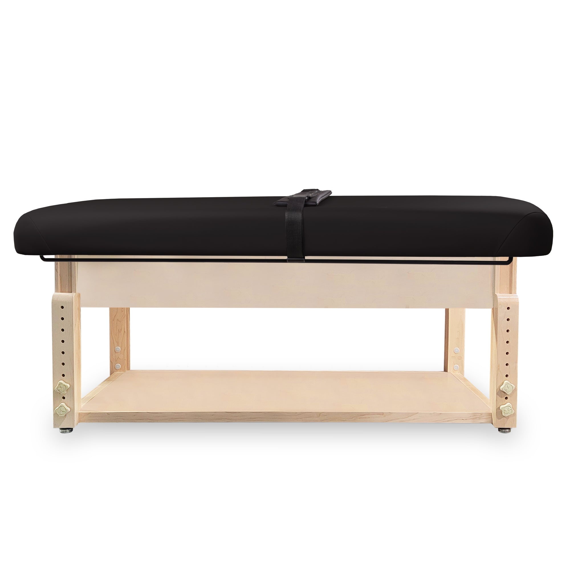 EarthLite SEDONA FLAT table with Stretch Assist system and black cushioned top.