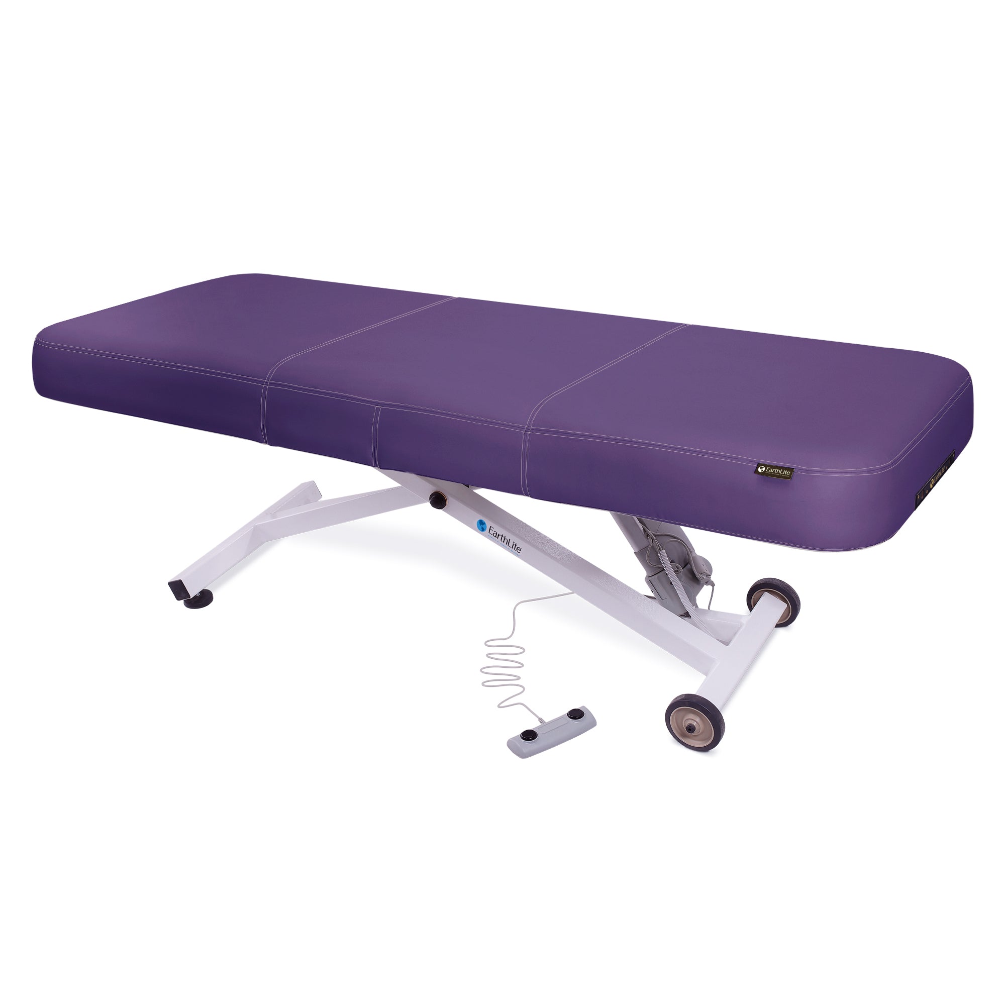 Earthlite ELLORA LX FLAT table: durable steel frame, remote control, replaceable mattress.
