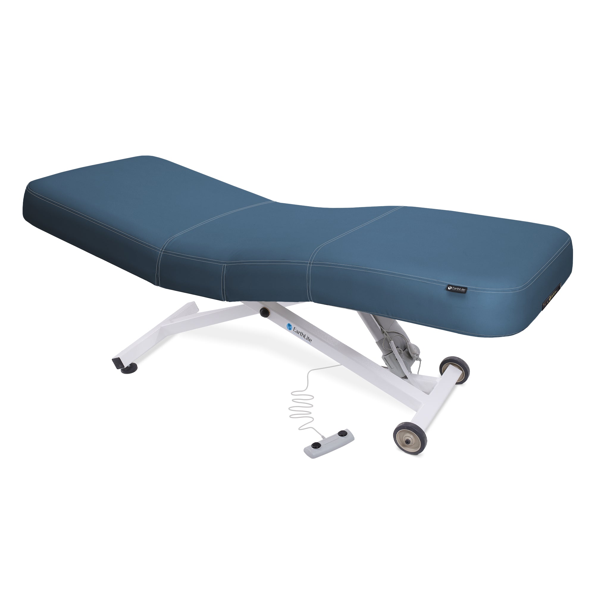 EarthLite ELLORA LX electric salon table with replaceable mattress and heavy-duty steel frame.
