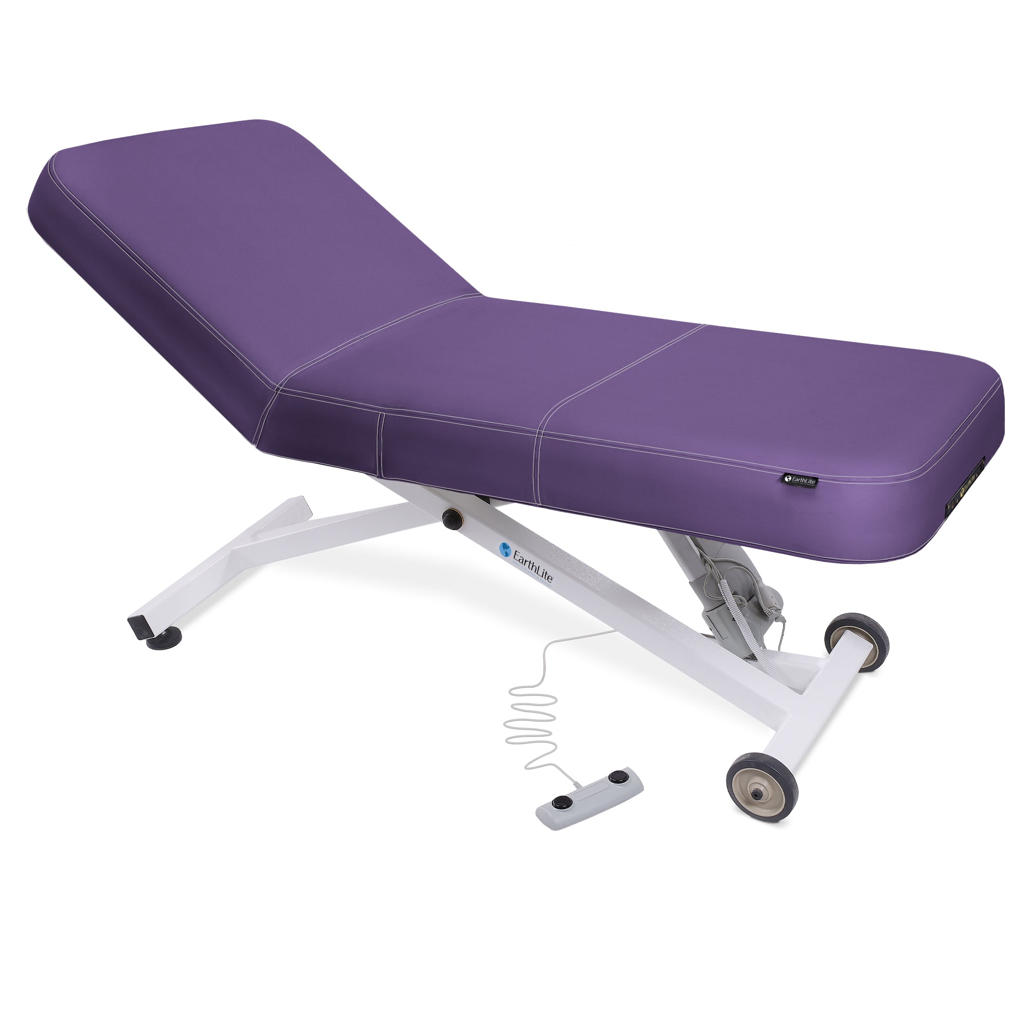 EarthLite ELLORA LX TILT table with replaceable mattress, foot controls, and adjustable height.