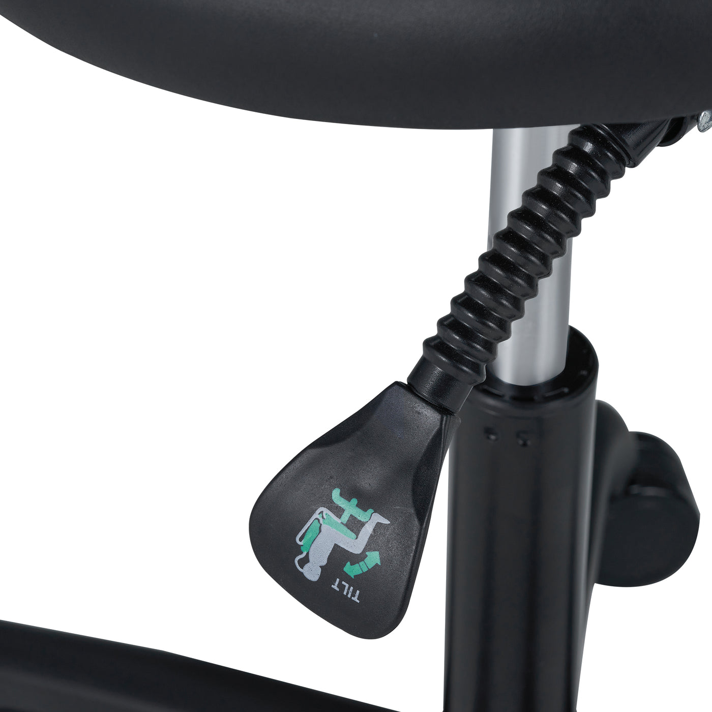 Close-up of Master Massage Berkeley Ergonomic Saddle Stool with Backrest with adjustable Tilt option