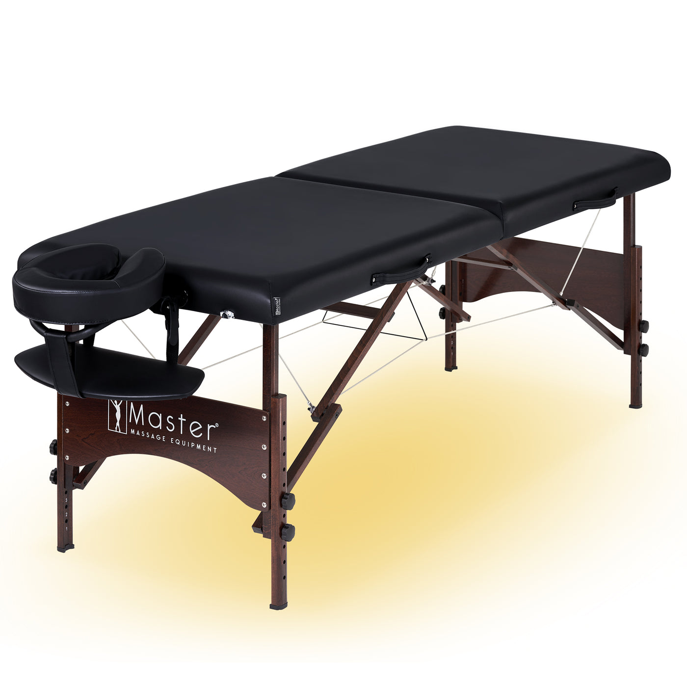 Master Massage ARGO portable table package in black, ideal as a folding beauty bed.