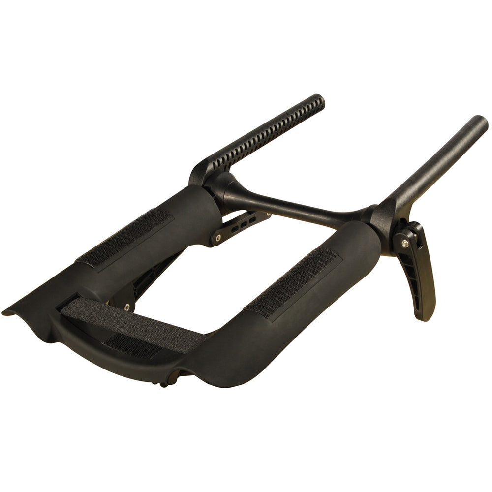 MT HARVEY TILT Table by MT: black, padded, adjustable legs—like a bipod gun rest.