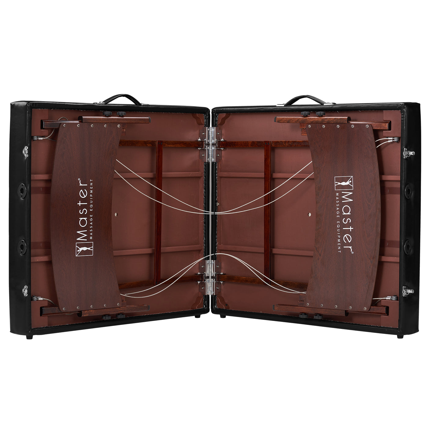 Open Canoga Low Height Super Wide Portable Massage Table by Master Massage.