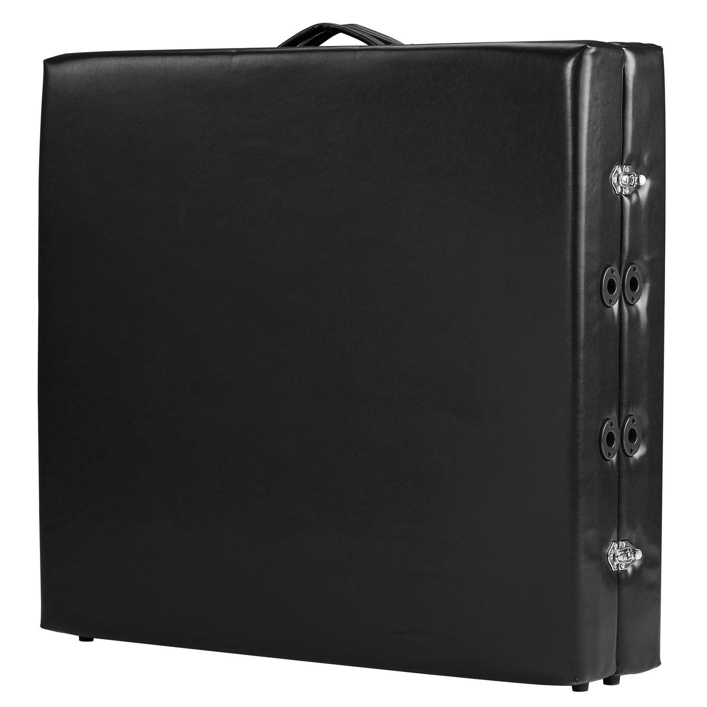 Master Massage Canoga low height super wide table case, black, rectangular, with handle & latches.