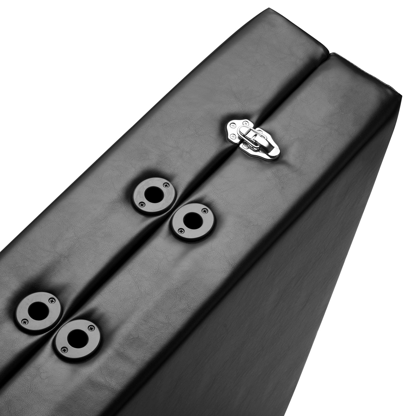 Master Massage Canoga Low Height Super Wide portable massage table with metal latch and round leg holes.