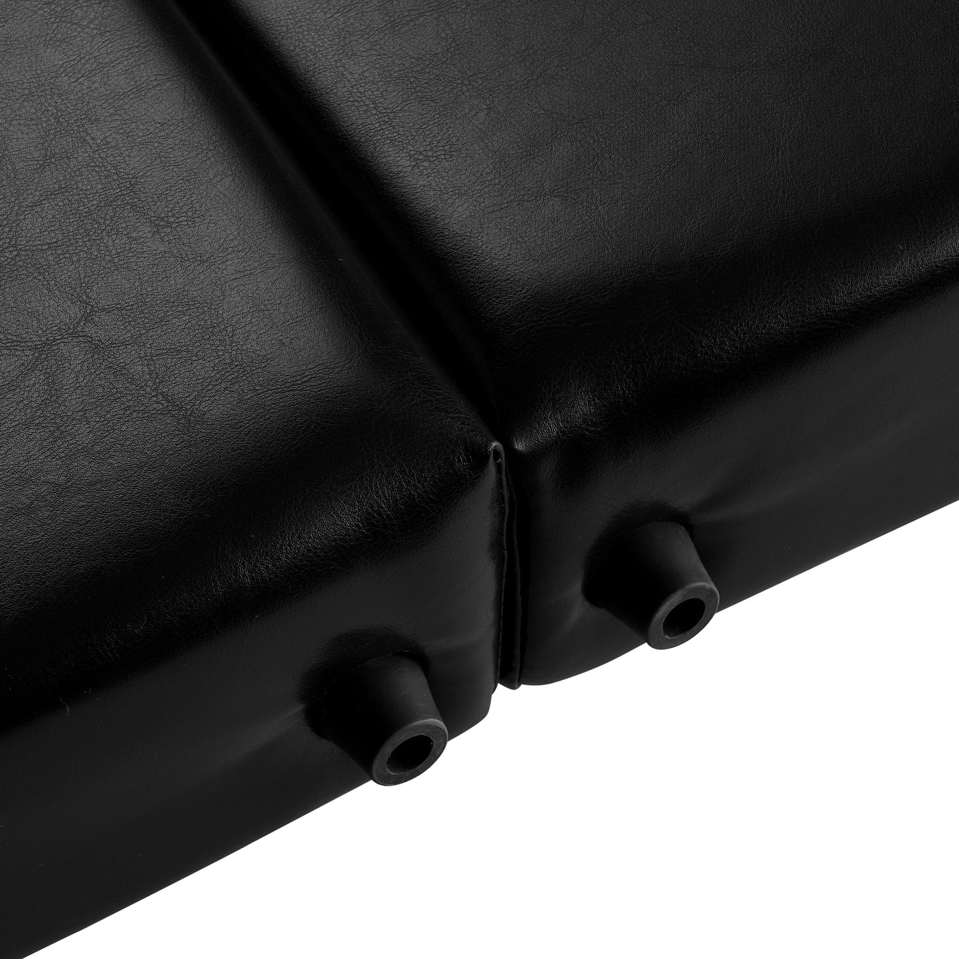 Close-up of two black padded cushions for the Master Massage Canoga portable table, connectors visible.