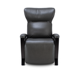 on the front Svago The Motion Mastery Lounge Chair Modern Grey and Walnut Wood